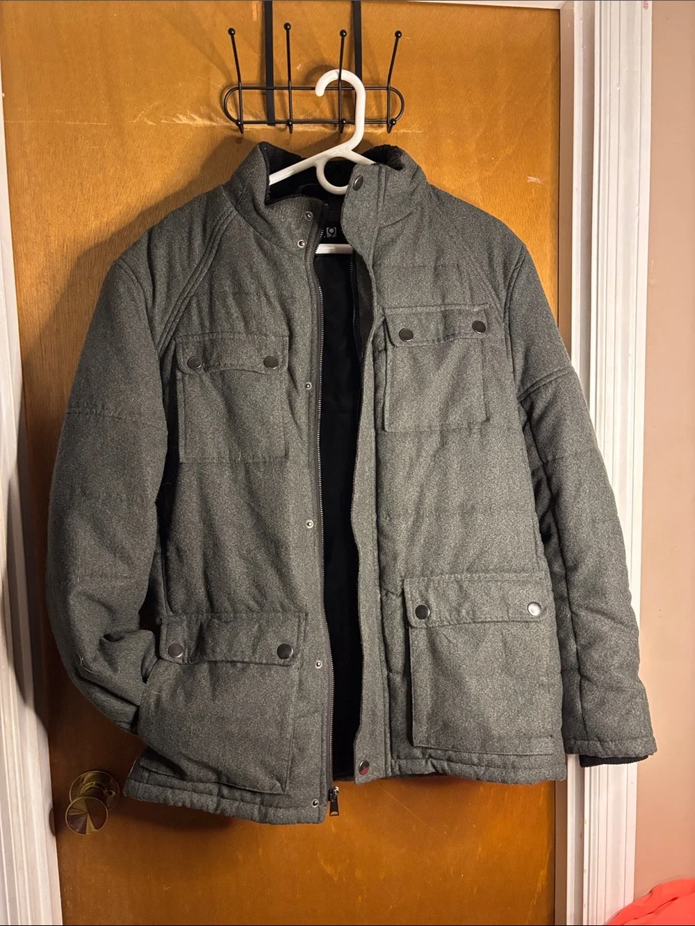 Apt. 9 Men's Dark Gray Quilted Puffer Jacket